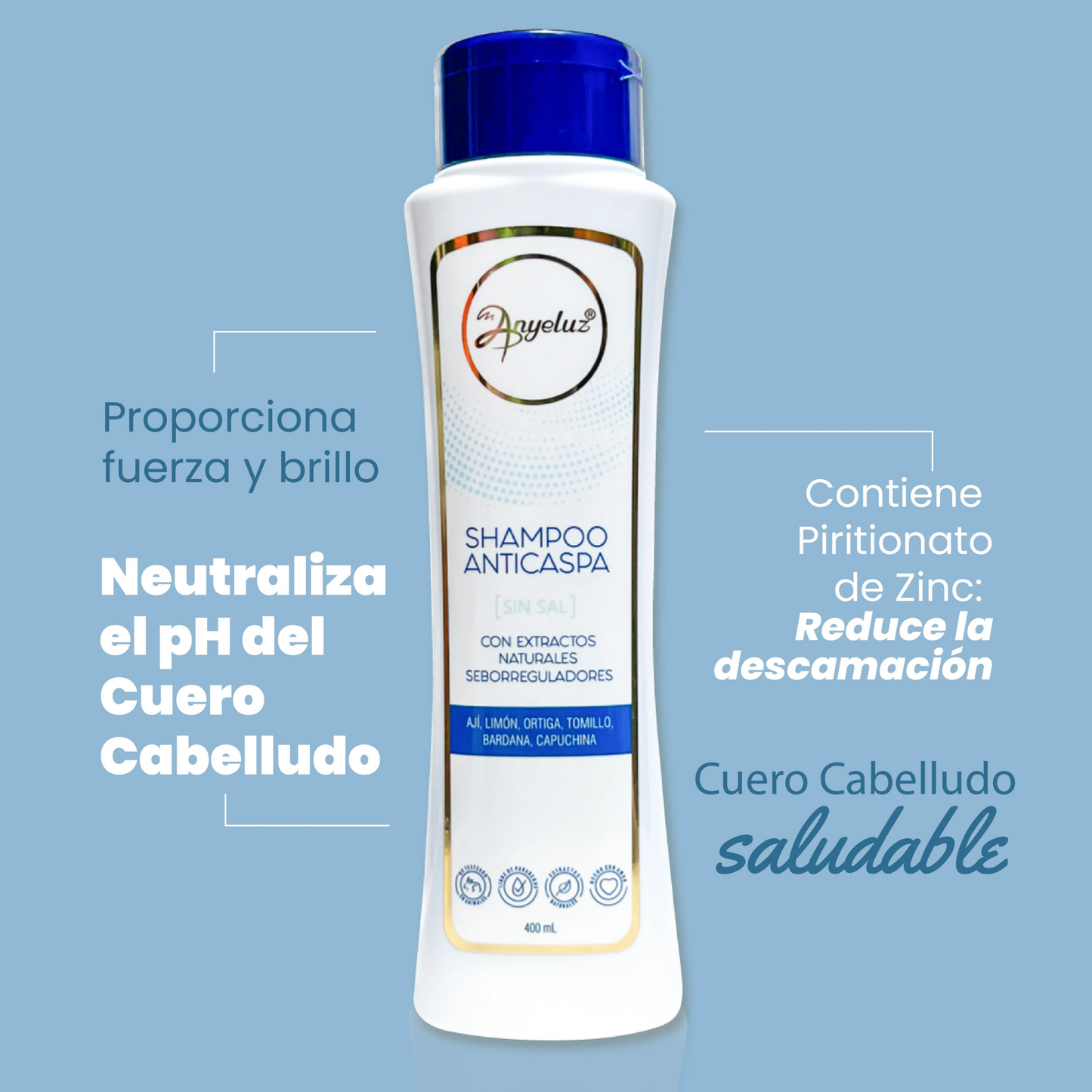 Champú anticaspa 500 ML