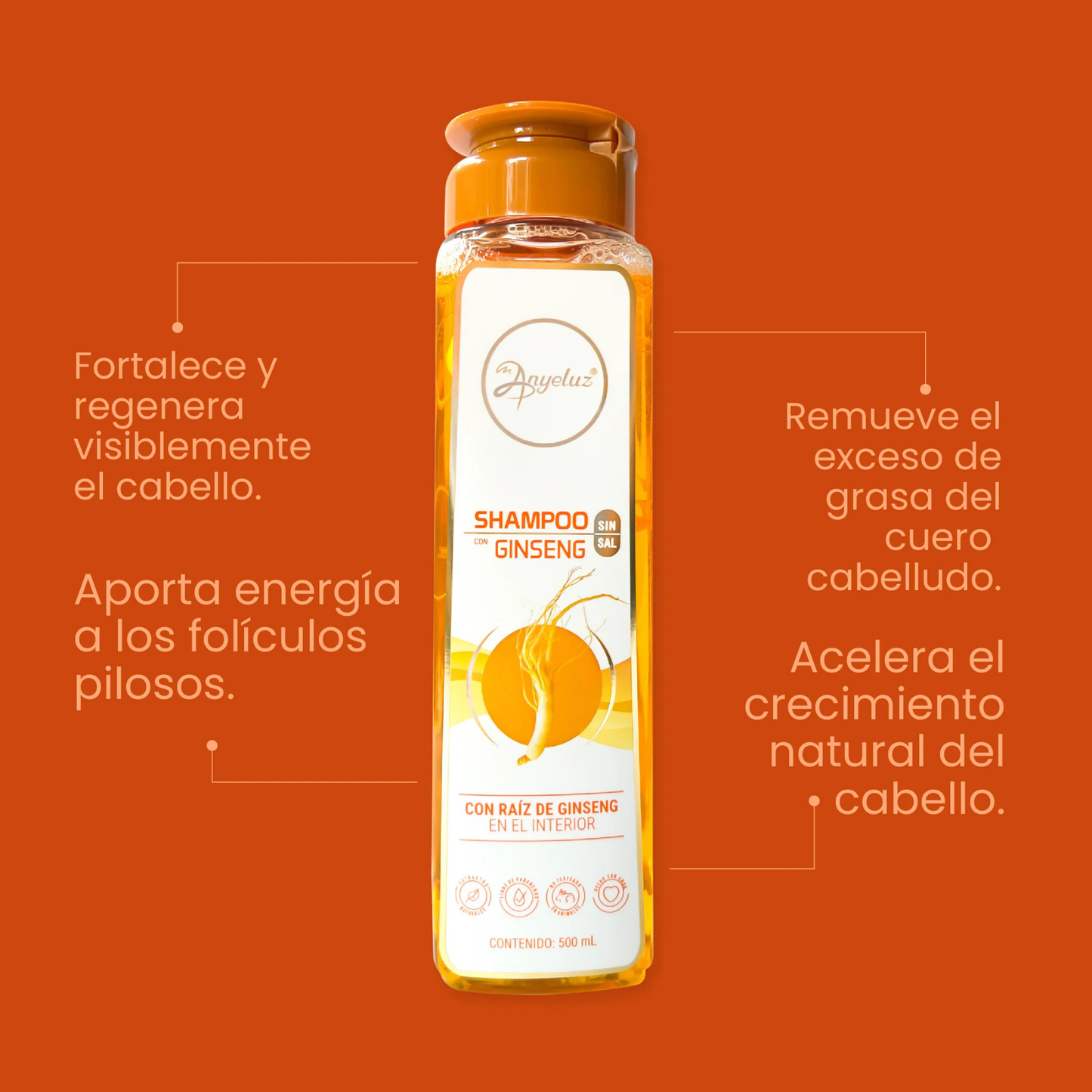 Shampoo with Ginseng 500 ML
