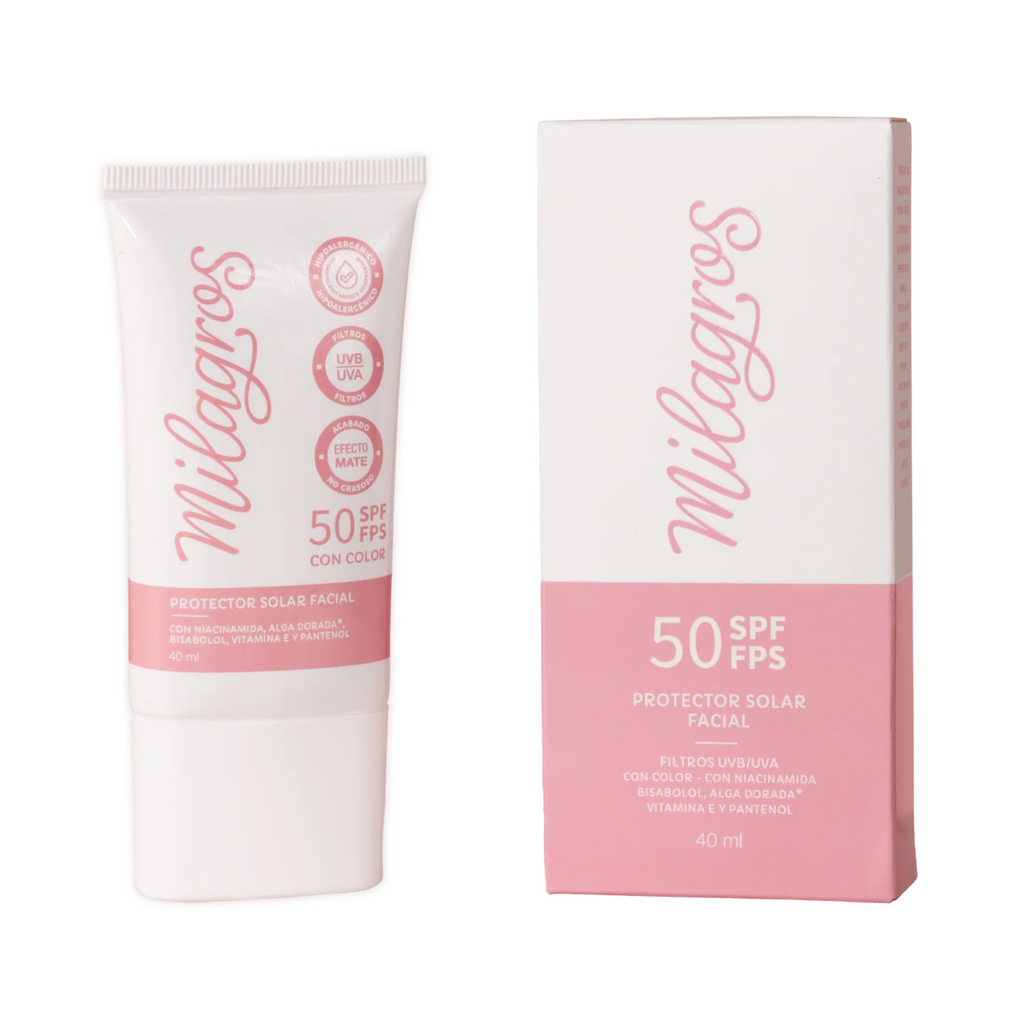 Protector solar con color 40 ML