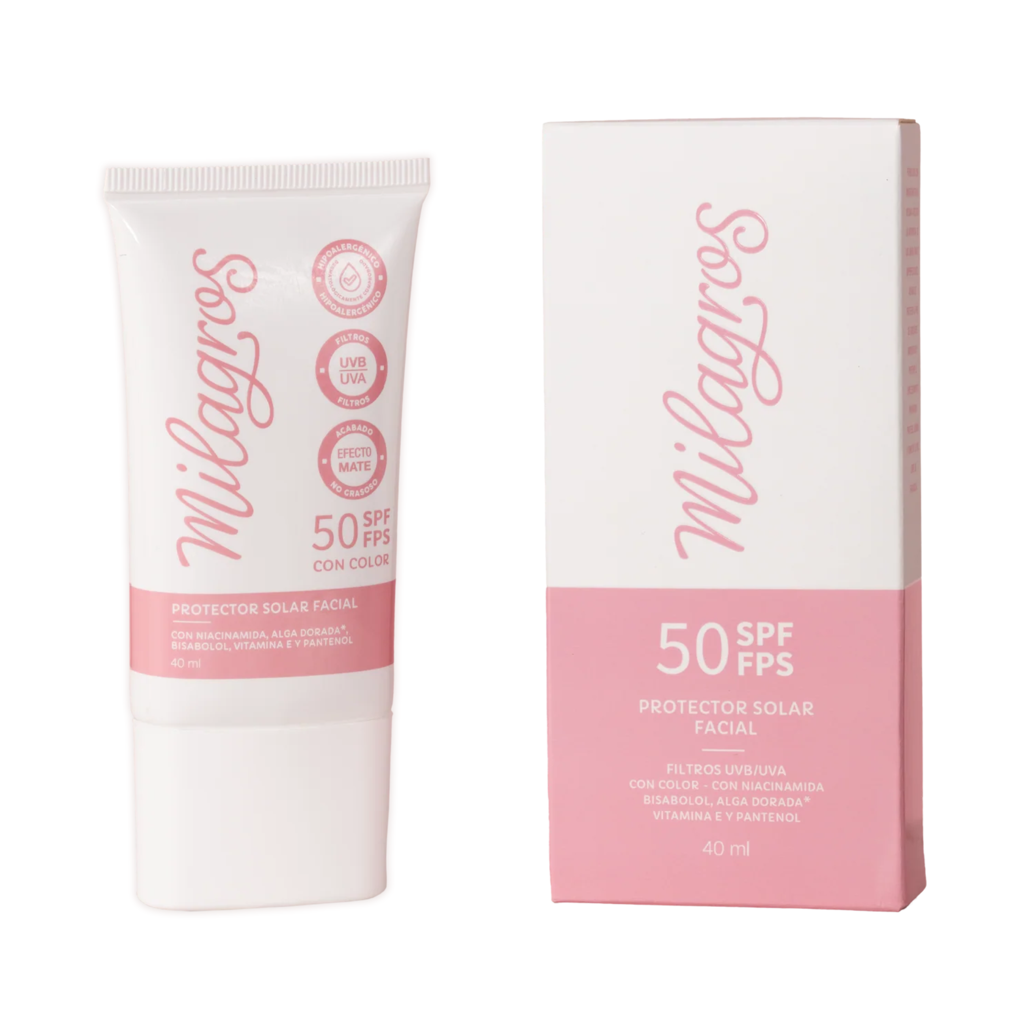 Protector solar con color 40 ML