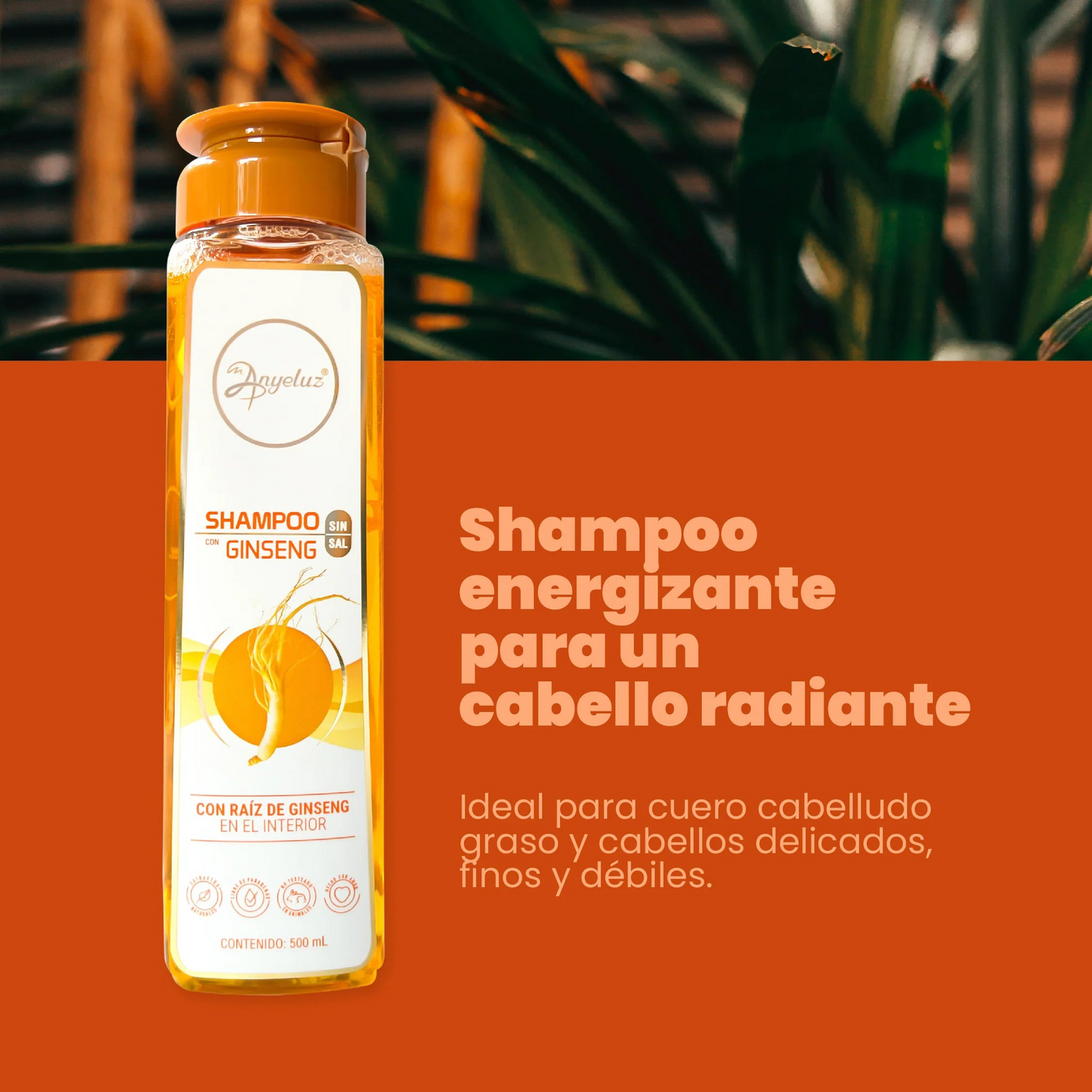 Shampoo with Ginseng 500 ML